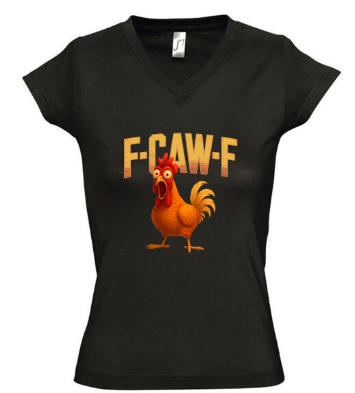 Női V nyakú póló