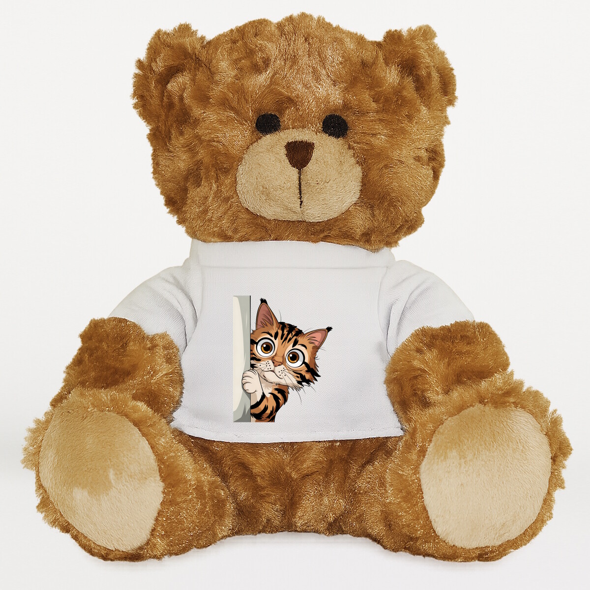 Plüssmaci egyedi pólóval