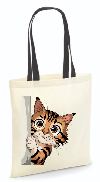 Vászontáska - színes fülű 