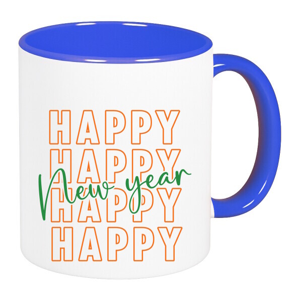 Színes fülű és belsejű bögre