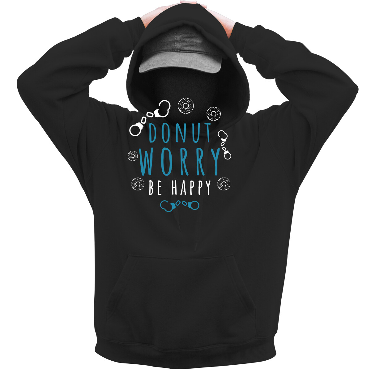 Kapucnis belebújós pulóver