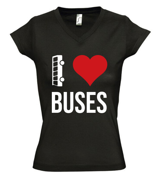 Női V nyakú póló