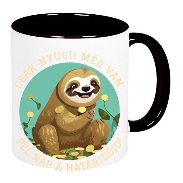 Színes fülű és belsejű bögre