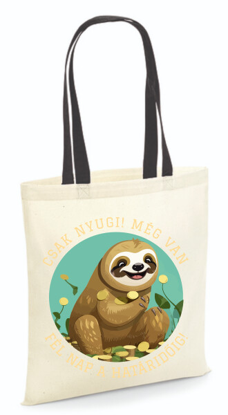 Vászontáska - színes fülű 