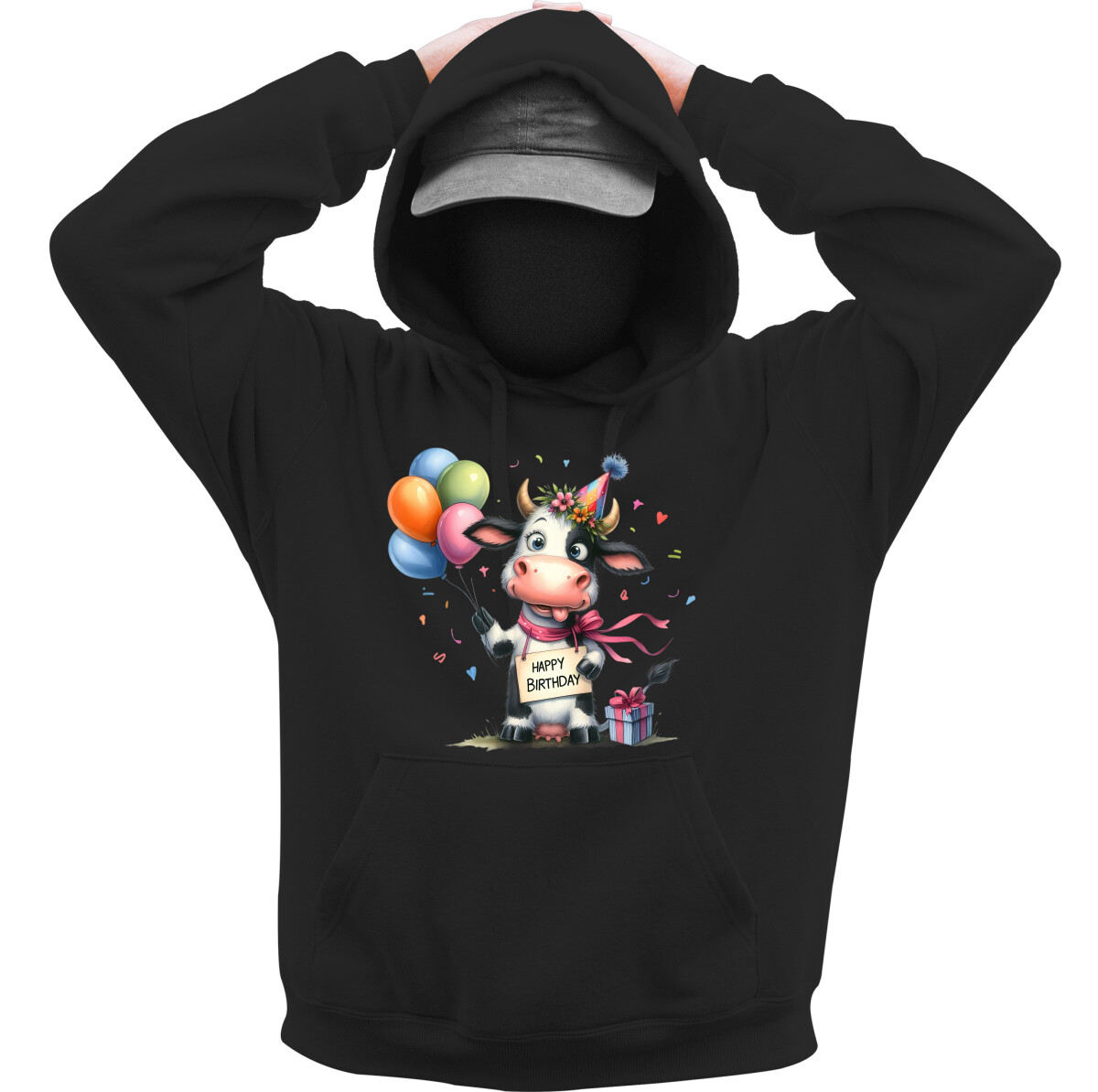 Kapucnis belebújós pulóver