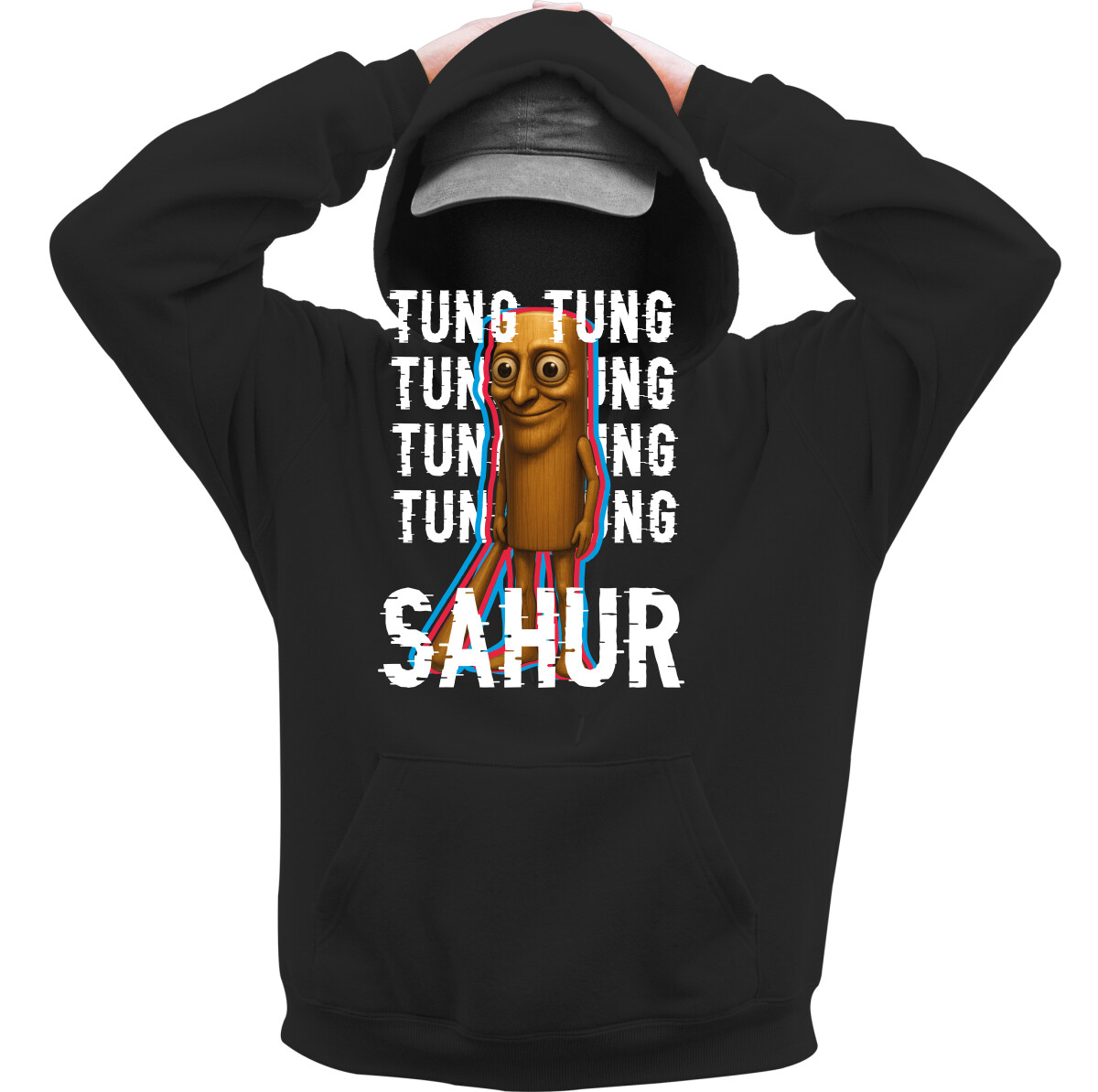 Kapucnis belebújós pulóver