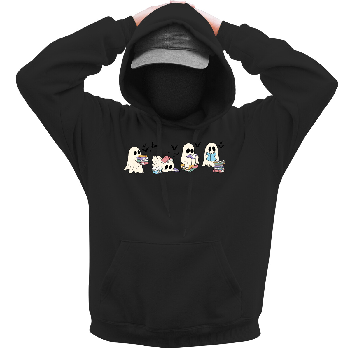 Kapucnis belebújós pulóver