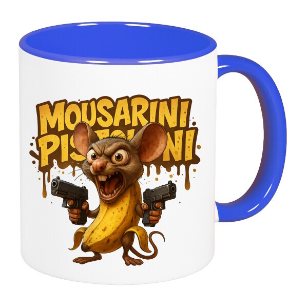 Színes fülű és belsejű bögre