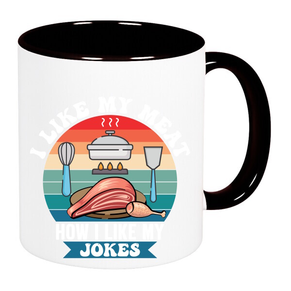 Színes fülű és belsejű bögre