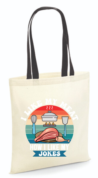 Vászontáska - színes fülű 