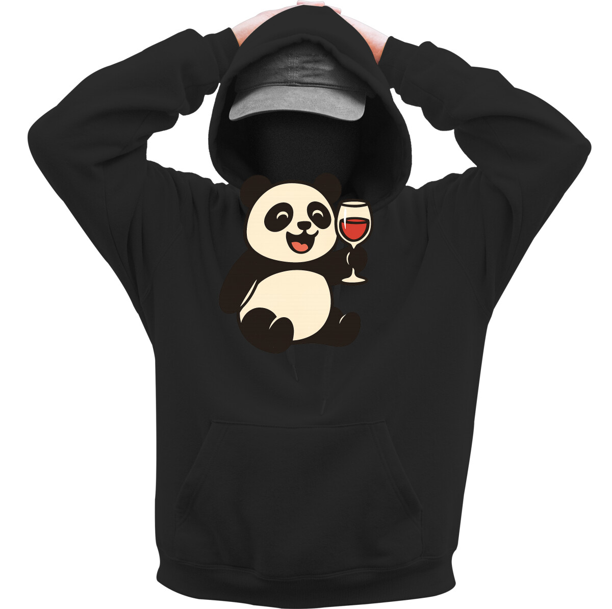 Kapucnis belebújós pulóver