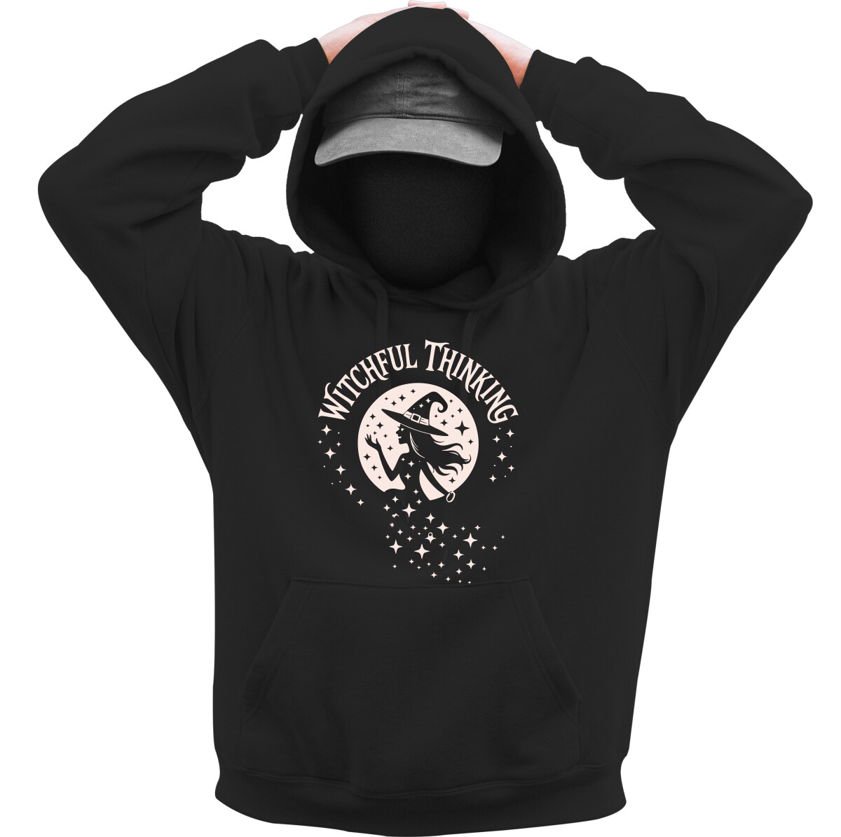 Kapucnis belebújós pulóver