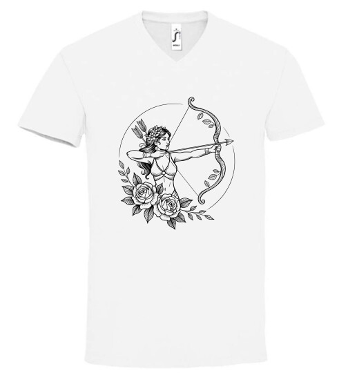 Unisex V nyakú póló