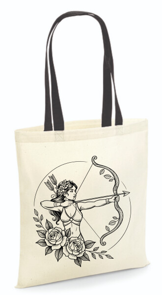 Vászontáska - színes fülű 