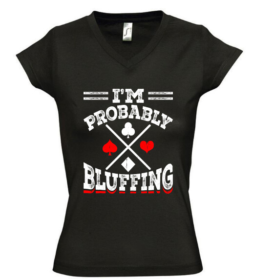 Női V nyakú póló