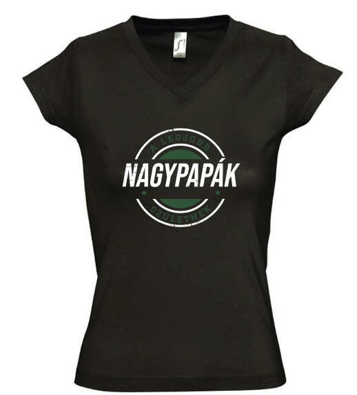 Női V nyakú póló