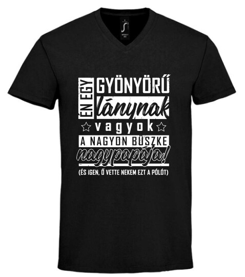 Unisex V nyakú póló