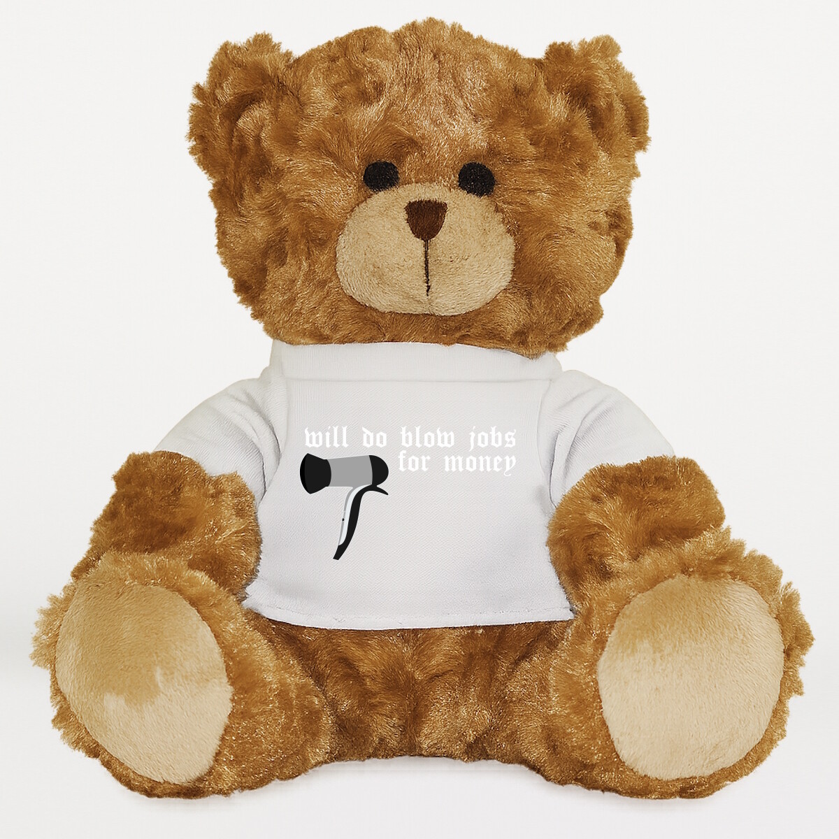 Plüssmaci egyedi pólóval