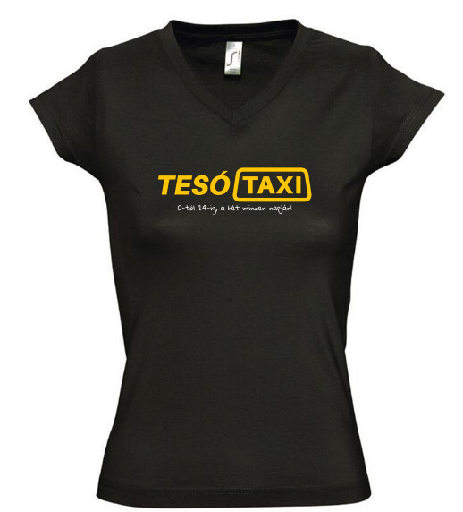 Női V nyakú póló