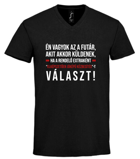 Unisex V nyakú póló