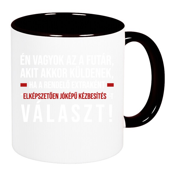 Színes fülű és belsejű bögre