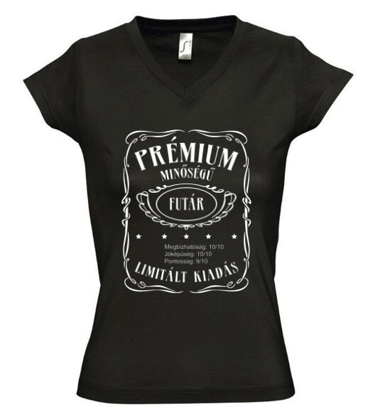 Női V nyakú póló