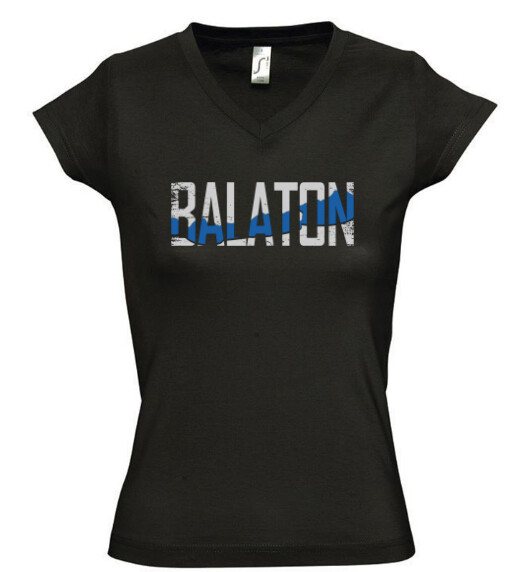 Női V nyakú póló