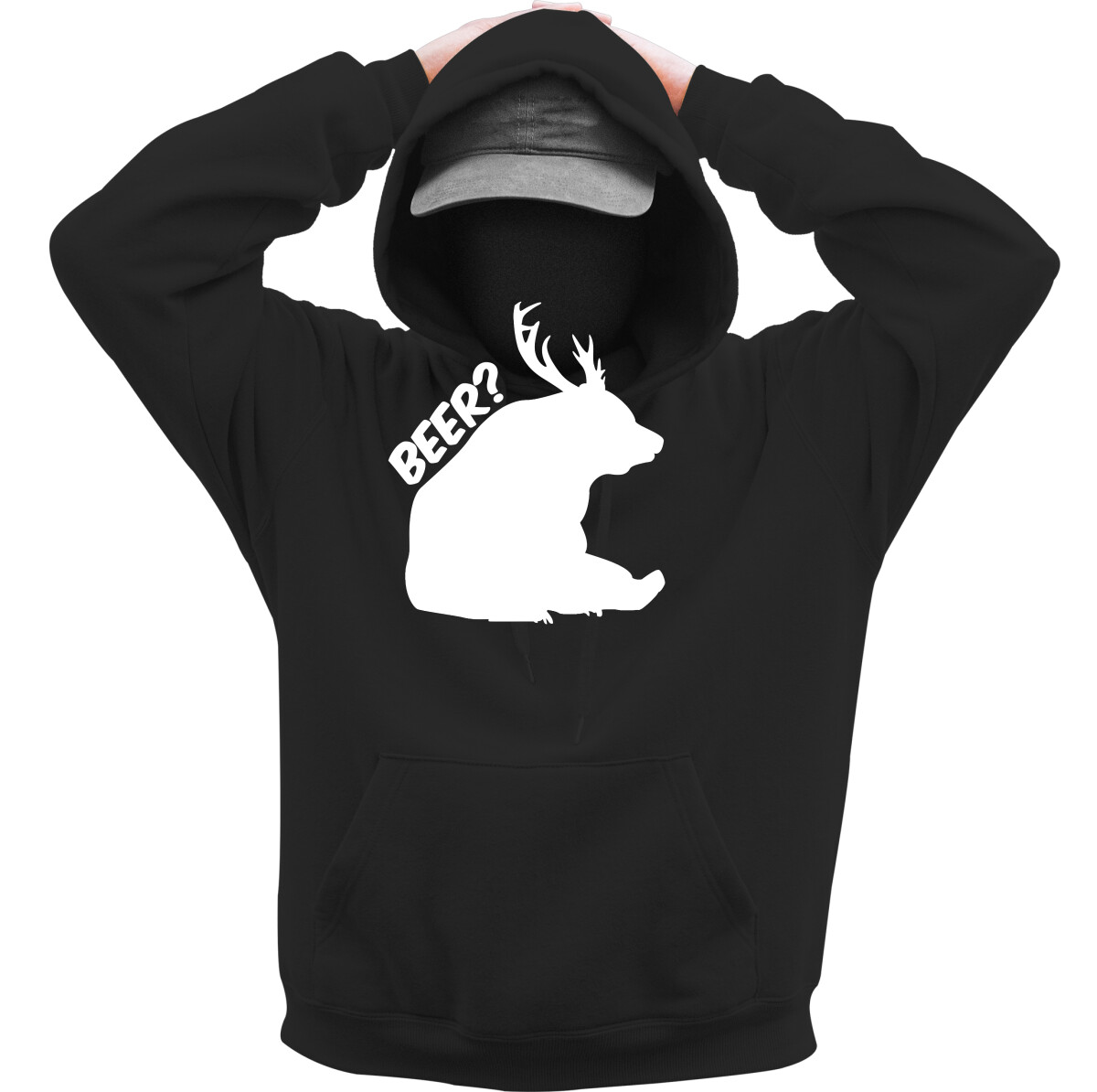 Kapucnis belebújós pulóver