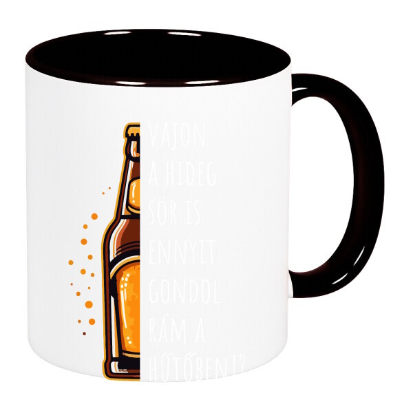 Színes fülű és belsejű bögre