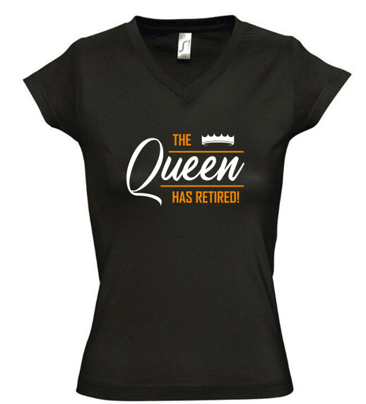 Női V nyakú póló