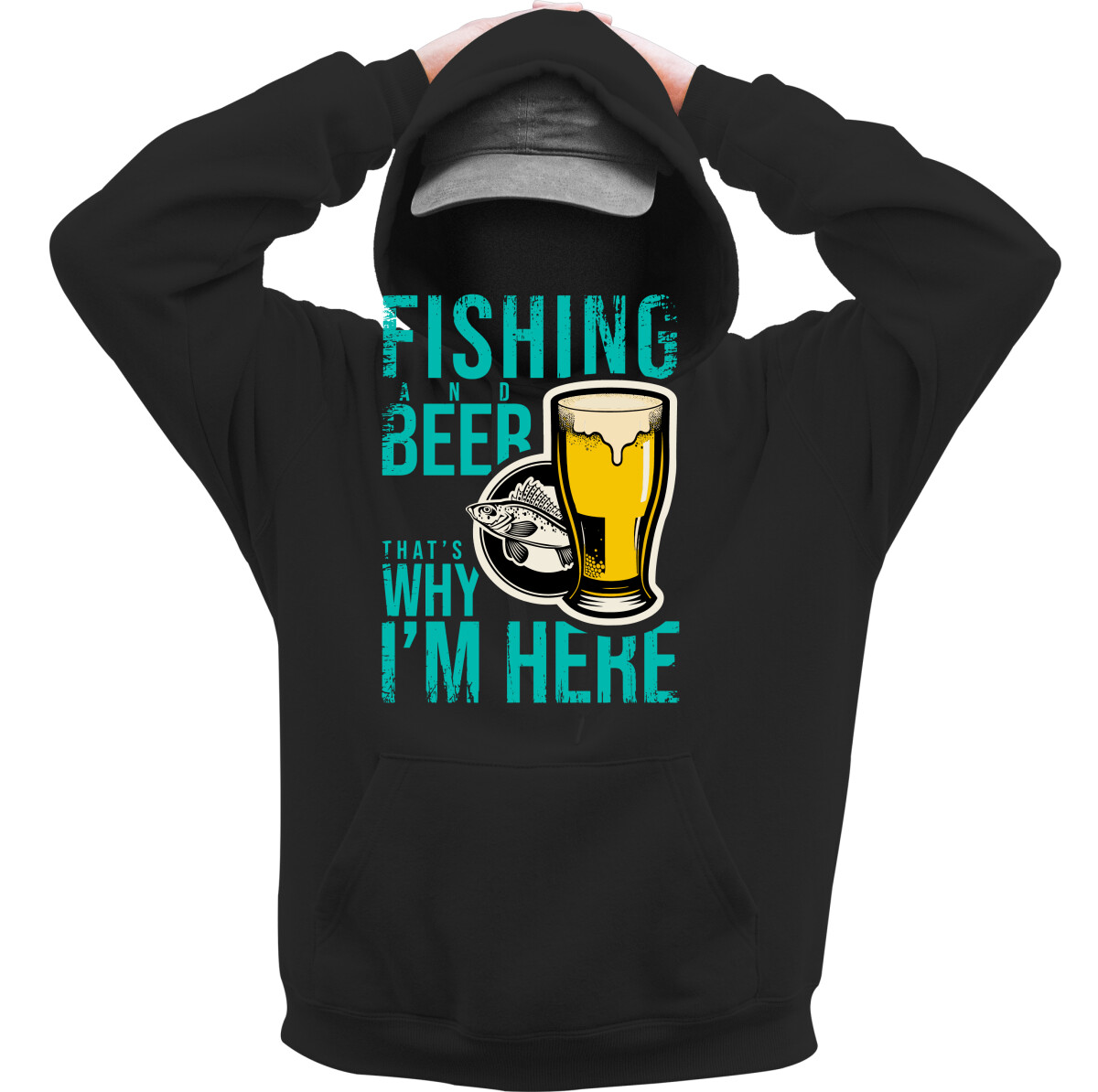 Kapucnis belebújós pulóver