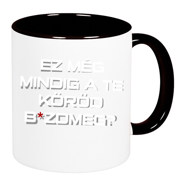 Színes fülű és belsejű bögre