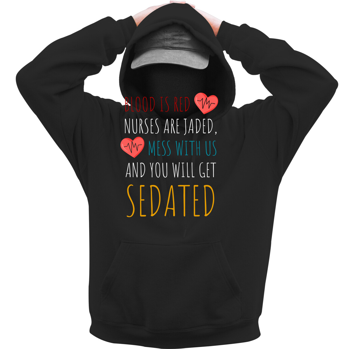 Kapucnis belebújós pulóver