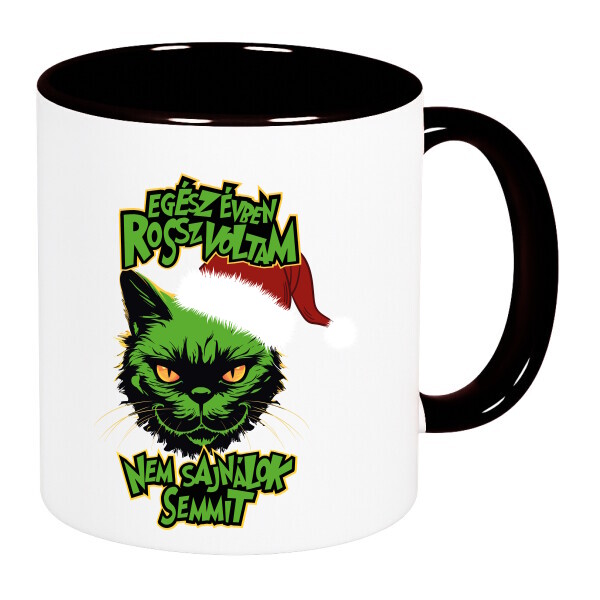 Színes fülű és belsejű bögre