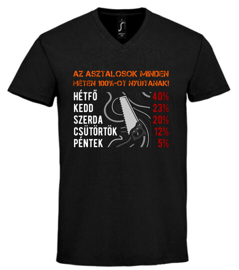 Unisex V nyakú póló