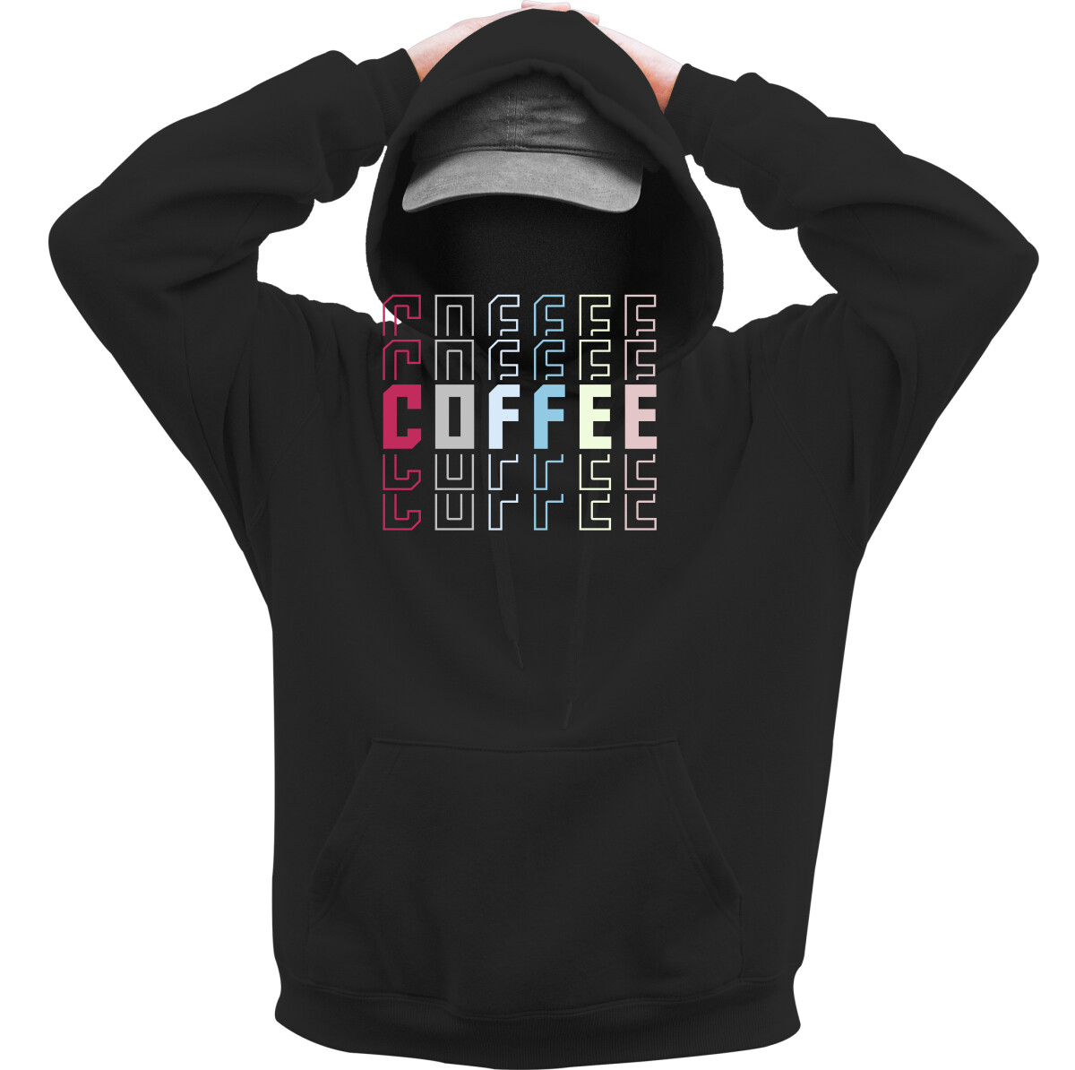 Kapucnis belebújós pulóver