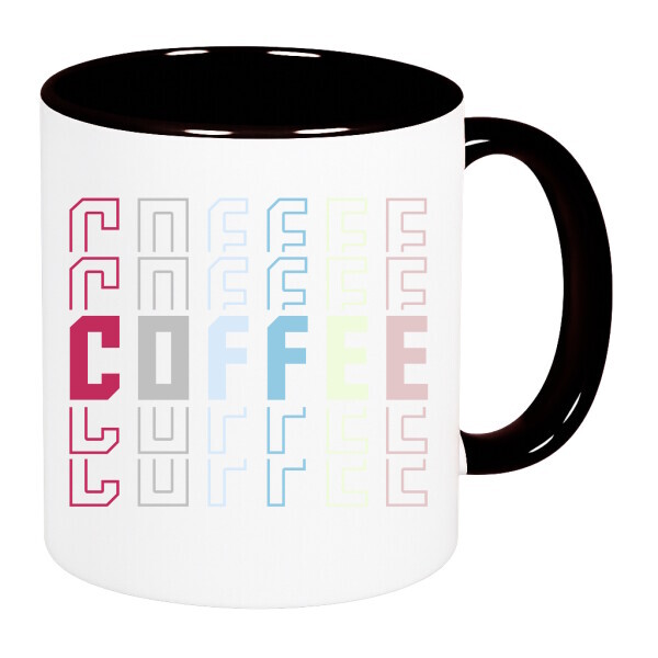 Színes fülű és belsejű bögre