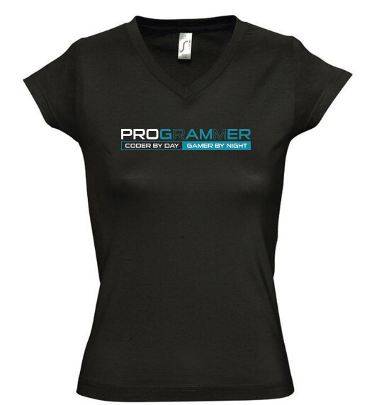 Női V nyakú póló