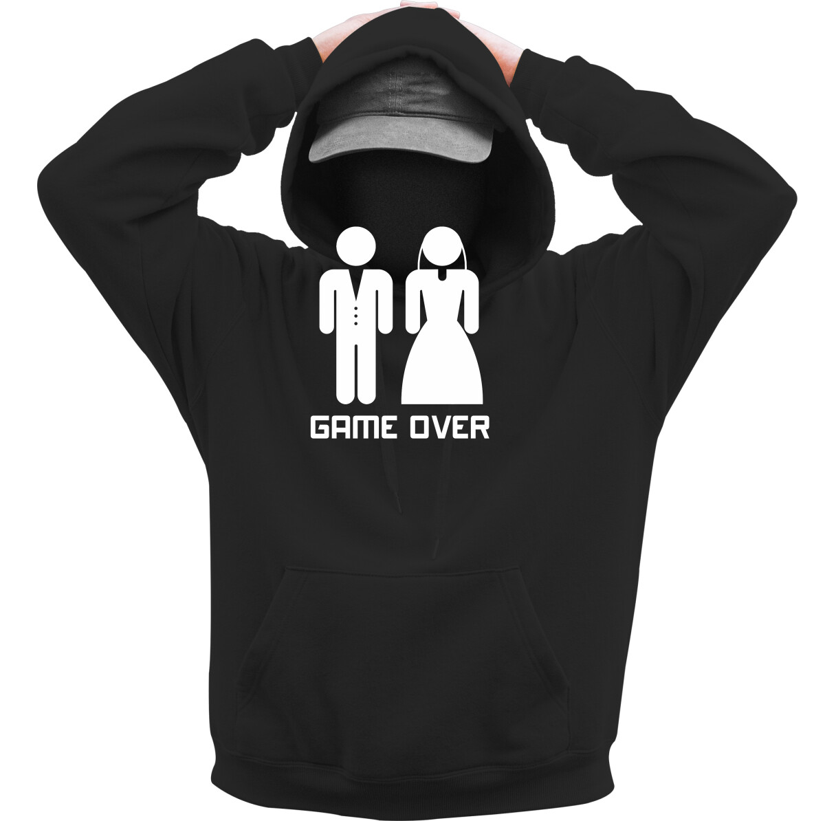 Kapucnis belebújós pulóver