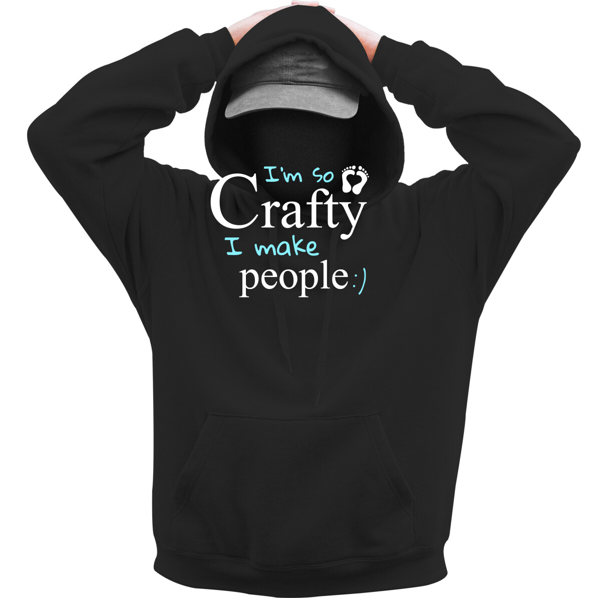 Kapucnis belebújós pulóver