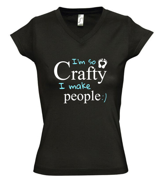 Női V nyakú póló