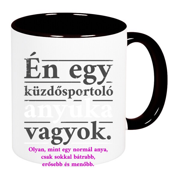 Színes fülű és belsejű bögre