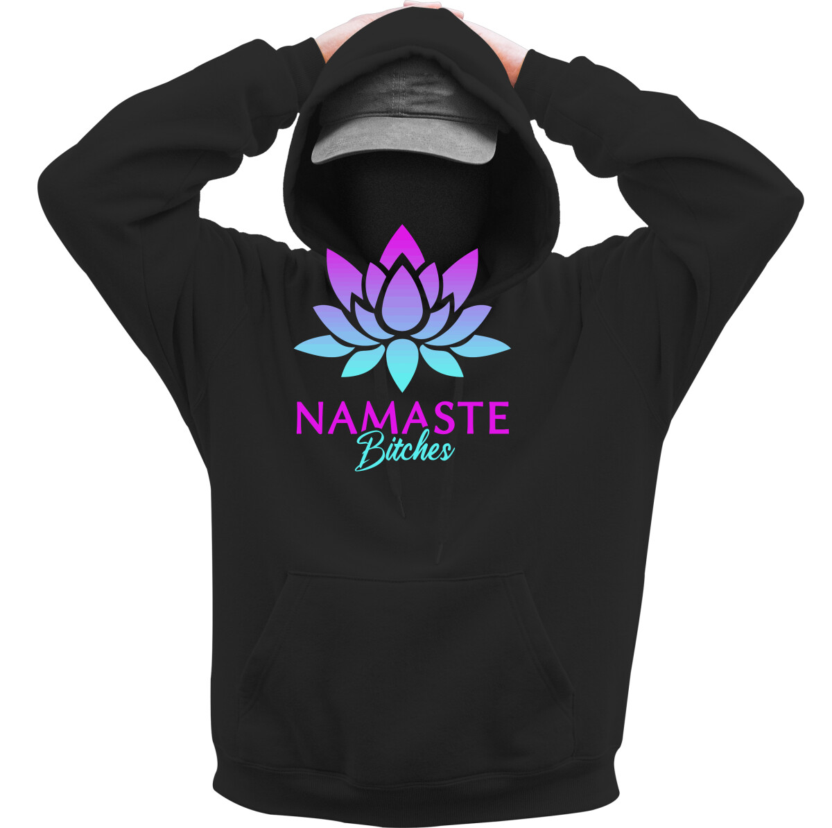 Kapucnis belebújós pulóver