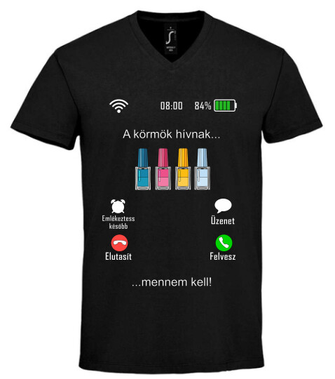 Unisex V nyakú póló