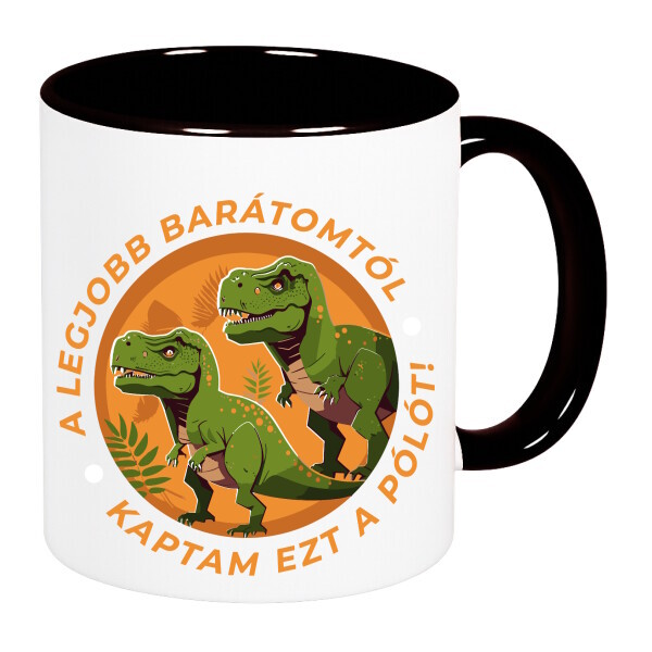 Színes fülű és belsejű bögre