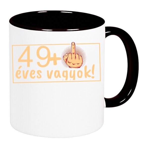 Színes fülű és belsejű bögre