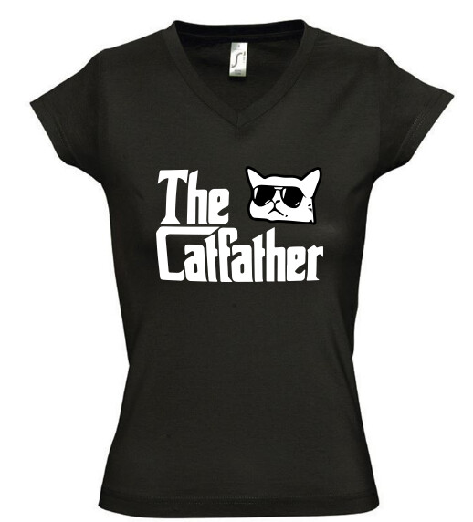 Női V nyakú póló