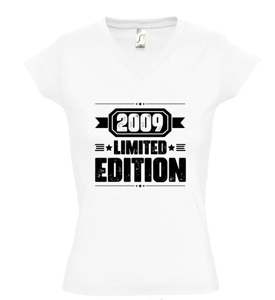 Női V nyakú póló