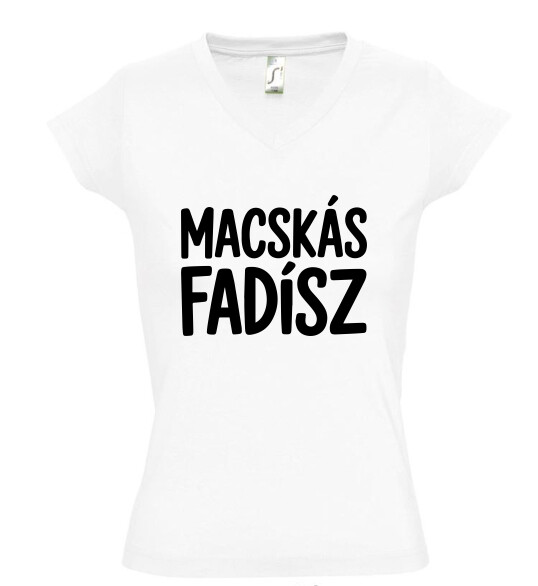 Női V nyakú póló