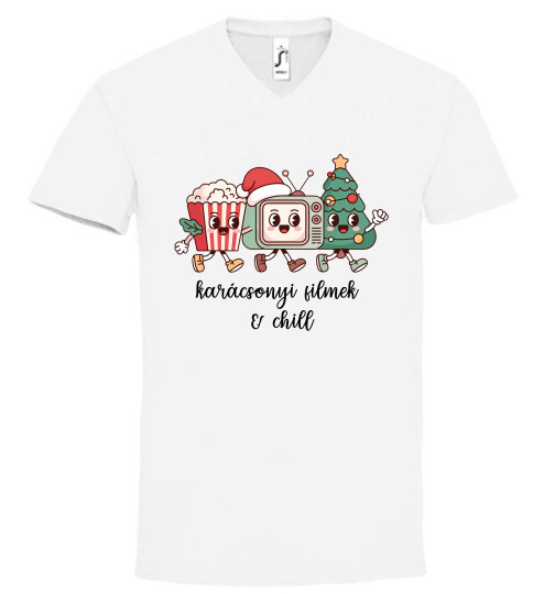 Unisex V nyakú póló